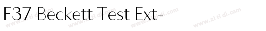 F37 Beckett Test Ext字体转换